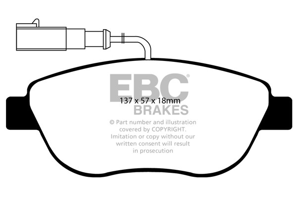 EBC YellowStuff Front Brake Pads for Lancia Musa 1.6 TD 2008-2012 DP41383R Ograniczona 30% ZNIŻKI