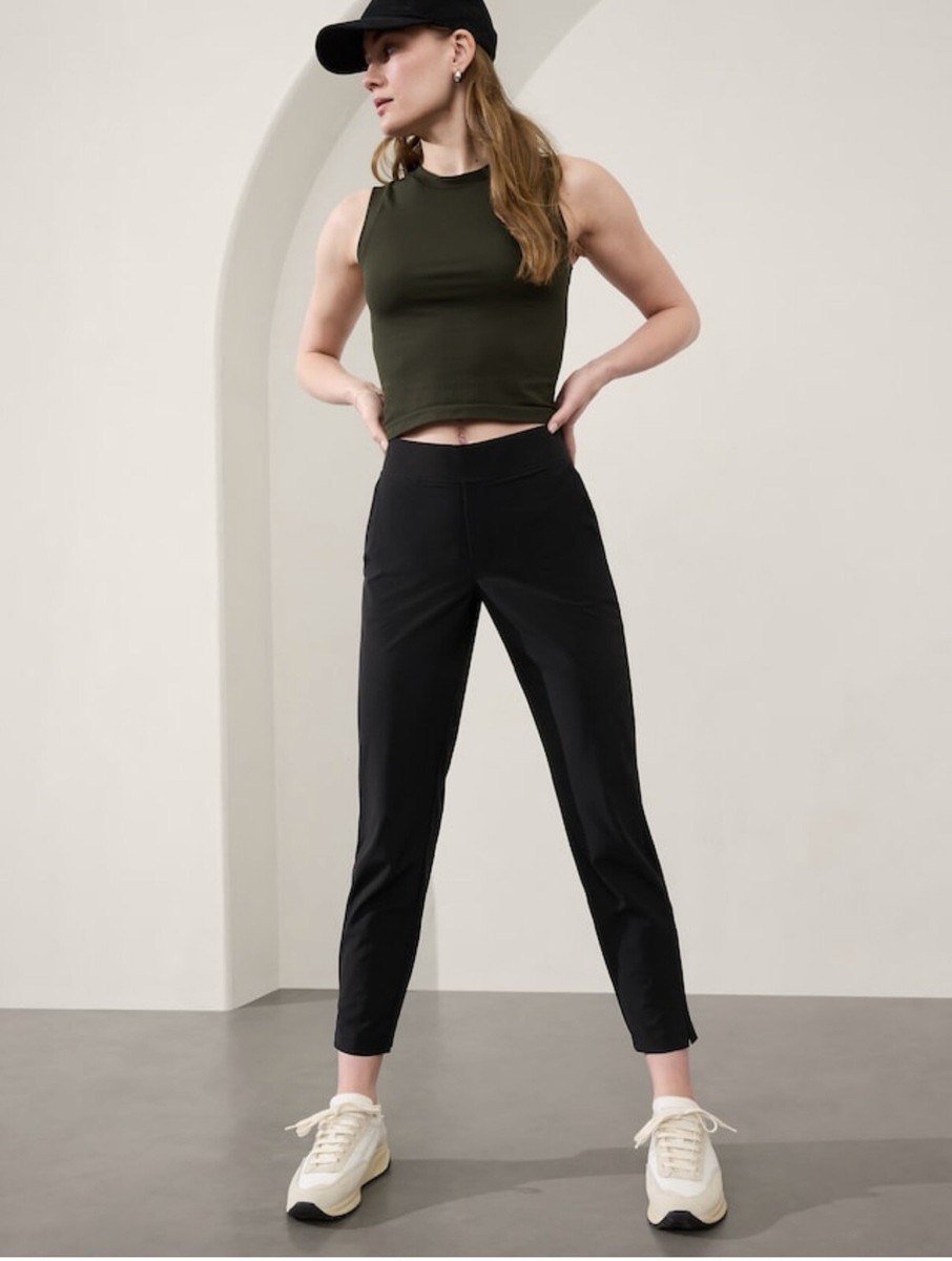 Athleta Brooklyn Ankle Mid Rise Pant size 16T 16 Tall Black