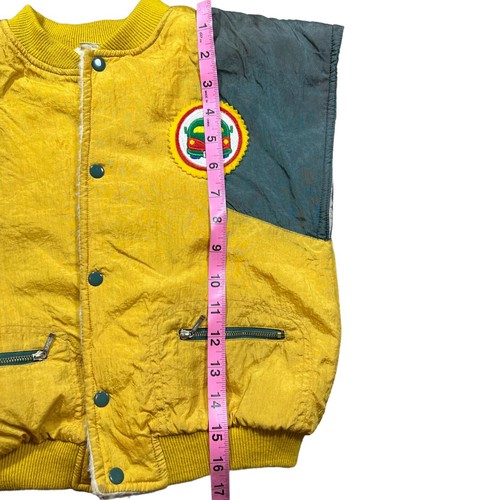 1987 Sherpa Children’s Patch Vest Size 12 Airplane Puffer Zip Button VTG - Picture 12 of 12