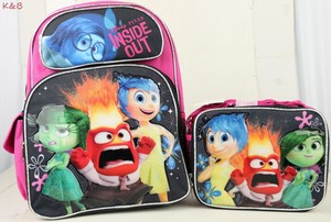 Disney Inside Out 16/" Large School Backpack Lunch Bag 2pc
