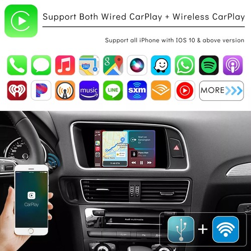 Fit for AUDI A4 A5 Q5 MMI 2010-2019 Wireless CarPlay Android Auto Retrofit Kits - Picture 3 of 12