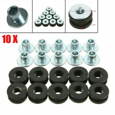 10PCS Motorcycle Rubber Grommets Bolt Kit For Honda Yamaha Suzuki Fairing Bolt