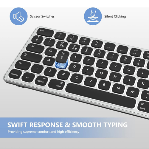 Seenda Wired Backlit Keyboard for Mac OS, Full-size Slim Keyboard with USB A and - Picture 3 of 8