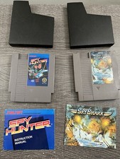 NES Spy Hunter (5 screw) + Manual & Sky Shark + Manual & Sleeves Tested