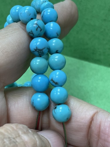 Antique Rare Top quality Turquoise Blue Prayers Beads 57 Beads Rosary 42g R2 - Picture 19 of 24