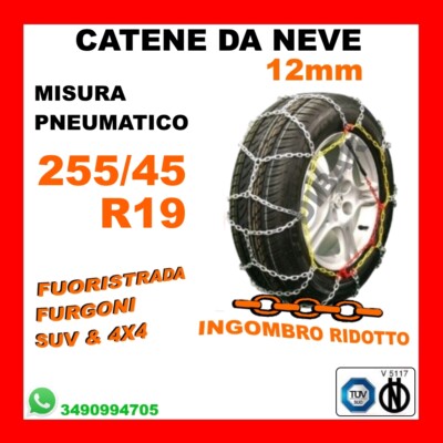 KN265 OMOLOGATE A ROMBO 12mm Misura SUV 275//45r20 CATENE DA NEVE 4x4
