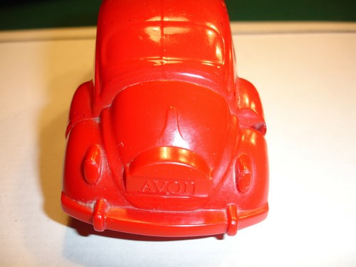 1970s Avon aftershave decanter bottle, red VW bug & brown sterling six. - Picture 3 of 12