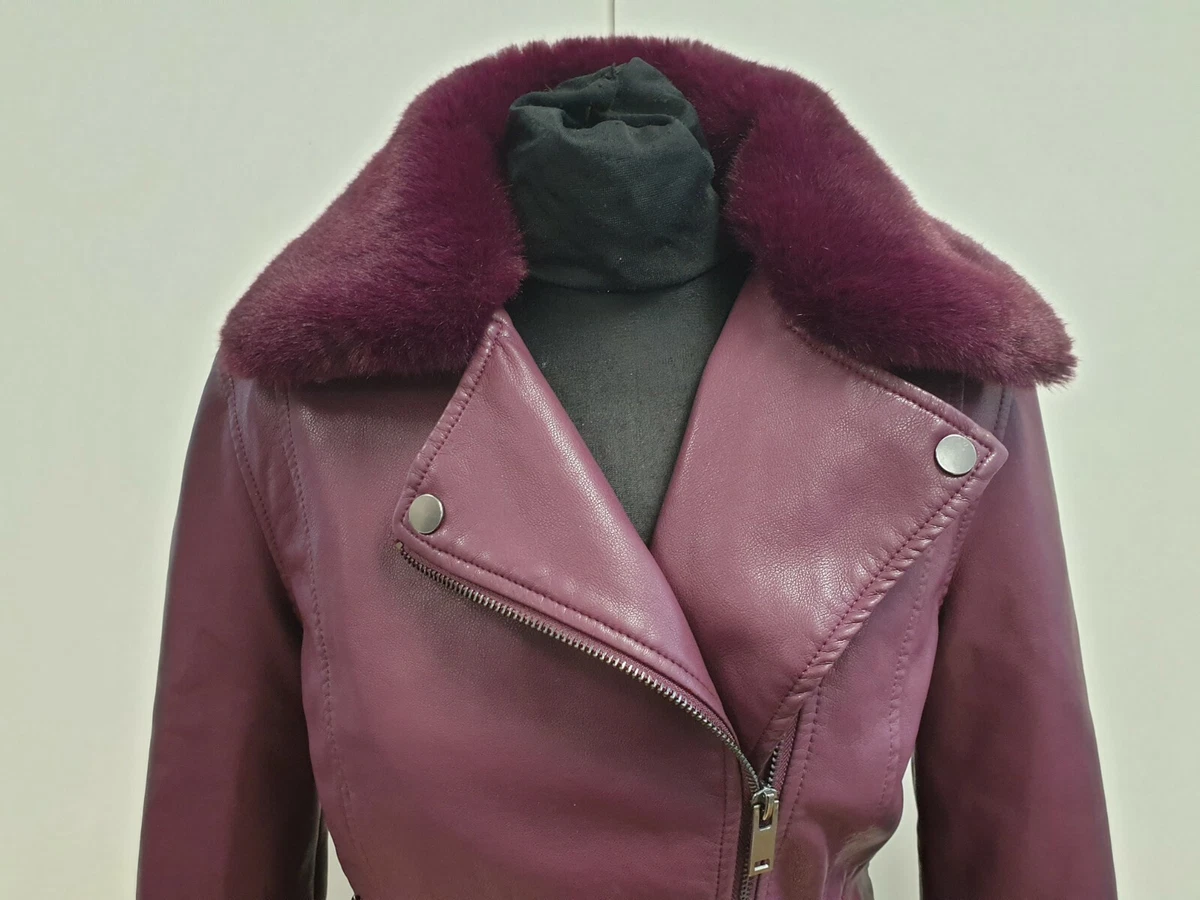 M&s faux cheap leather jacket