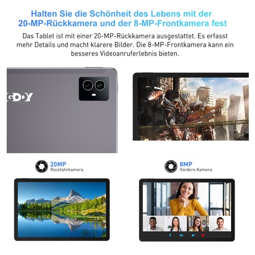 Android 14 Tablet 11 Zoll Octa-core 18+128GB 2SIM 8600mAh 5GWiFi GPS Widevine L1 - Bild 9 von 12