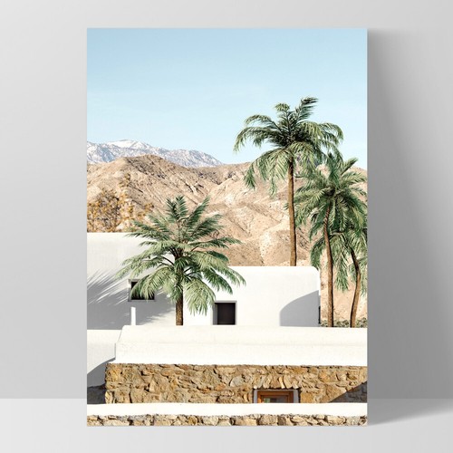 Desert Home Palm Springs Art Print. Poster Palms Mountains California | DTR-55 - Picture 6 of 10