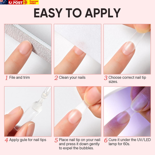Gel Nail Glue for Acrylic Nails 15Ml Brush on Glue for False Nails Tips Led Lamp - Picture 7 of 8