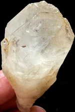 34g 1PC RARE Natural Hollandite Star Quartz CRYSTAL Point &Trapiche Hair  r948