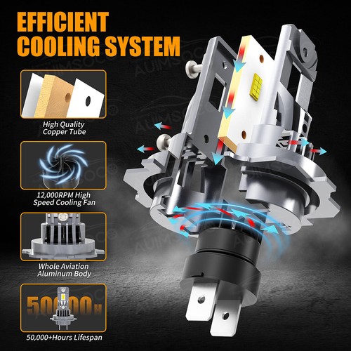 For Volvo	XC90 2003-2011 2012 2013 2014 LED Headlight 4 Bulb White High/Low Beam - Bild 13 von 13