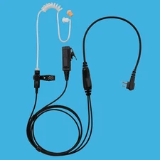 Adjustable Flex 2-Wire Clear Tube Headset for Connect Systems Inc CS1000 CS2000