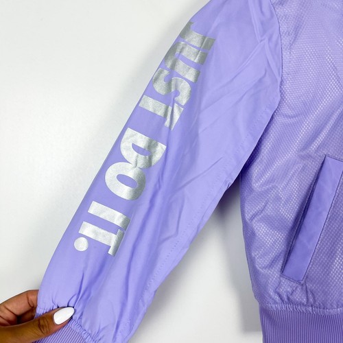 Nike Girls Size 4-5 Purple Lightweight Polyester Jacket - Picture 2 of 8
