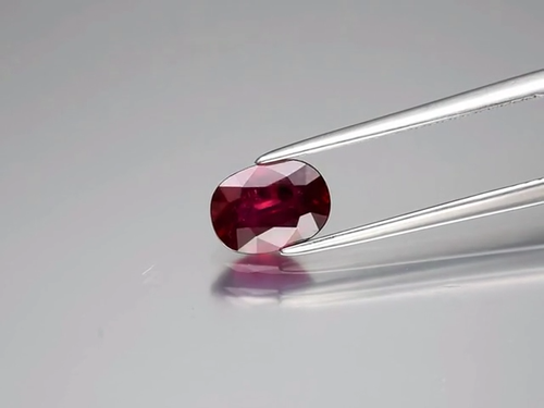 1.21 Ct Natural Red Ruby Mozambique Heated Oval Shape Loose Gemstone - Video 1 of 1