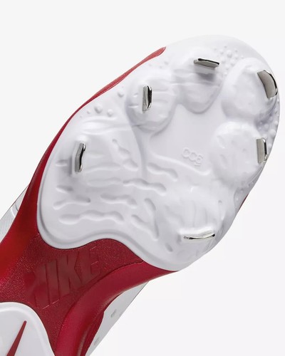 Nike Alpha Huarache Varsity 4 Low Uomo 7 Tacchetti da Baseball Bianco/Rosso DJ6516-104 - Foto 7 di 9
