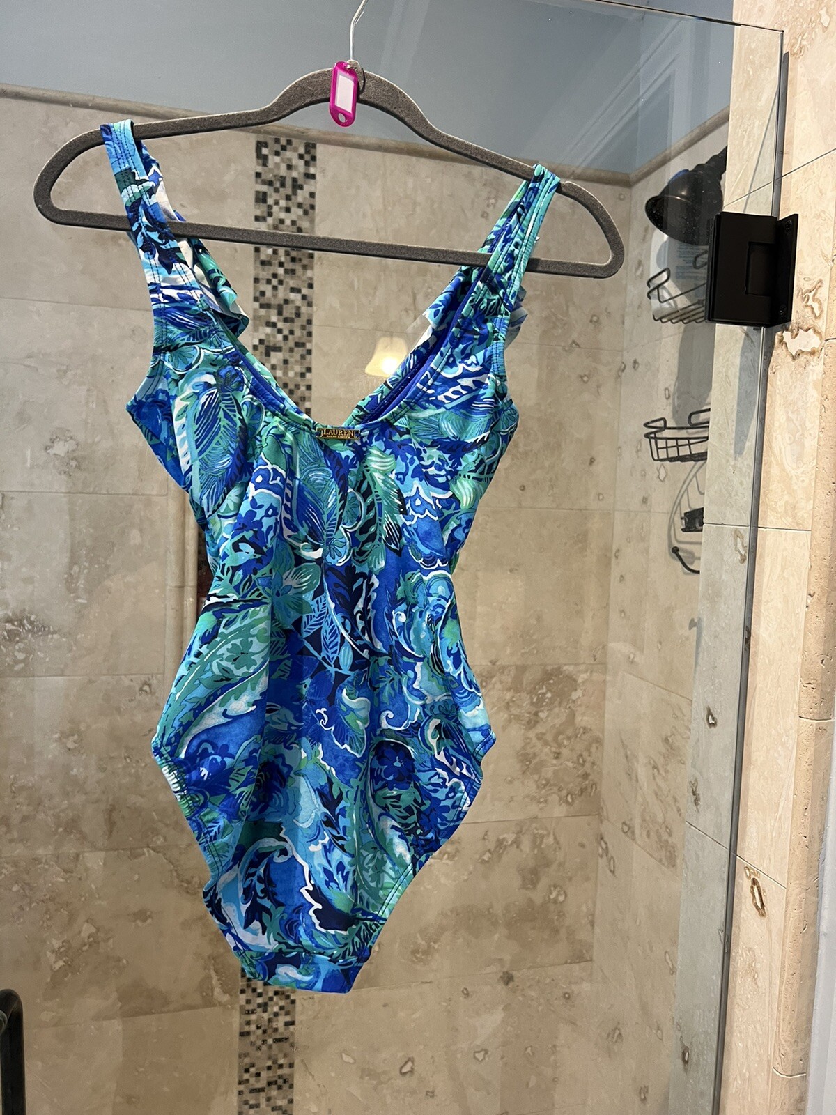 Lauren Ralph Woman’s Bathing suit 4 S Halter White C… Gem