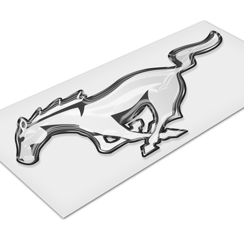 Ford Mustang 4" Full-Color Flexible 3D Clear Dome Decal - Picture 2 of 4