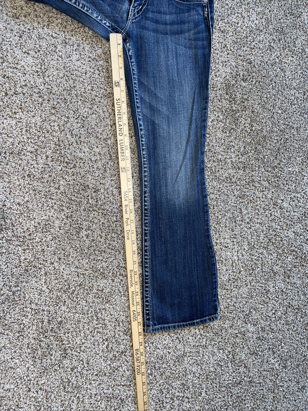 Silver Jeans Womens 26 X 28 Bootcut Cotton Blend Denim Jeans - View 7