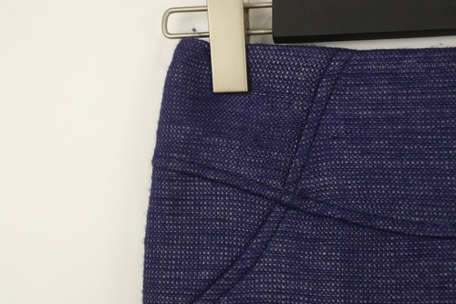 VERSACE JEANS Wool Navy Slit Short Skirt Size IT 40 USA 4 - Picture 5 of 16