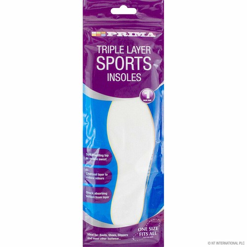 Unisex Shoe Insoles Extra Comfort Fresh Triple Layer Fleece Thermal One Size - Picture 4 of 7