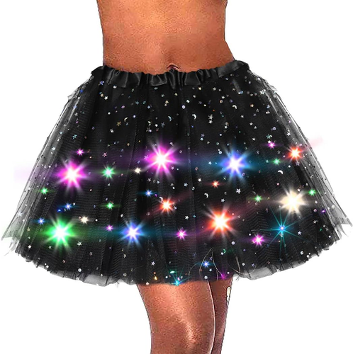 Light up Women Tutu LED Tutus Skirt Layered Sparkly Skirts for Carnival Festival - Picture 9 of 12