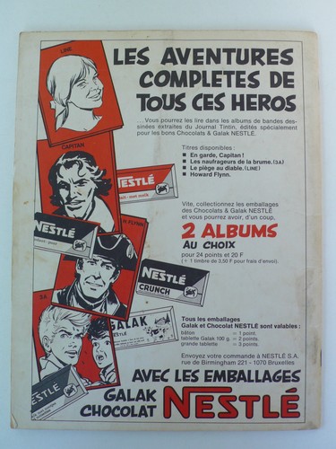 CAPITAN EN GARDE CAPITAN ! FUNCKEN 1965 JOURNAL TINTIN NESTLÉ LOMBARD - Picture 2 of 4