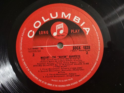 JUILLIARD Qt PLAYS MOZART HAYDN QUARTET EMI COLUMBIA 33CX 1826 - 28 MONO - Picture 13 of 13