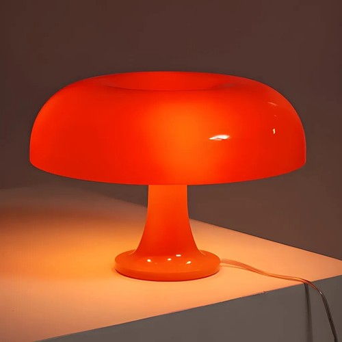 Nachttischlampe Pilz Lampe LED Tisch Lampe Mit 4 E14 Glühbirnen Retro Orange USB - Bild 6 von 20