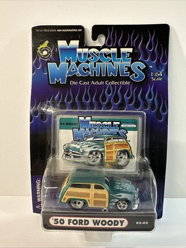 2002 Muscle Machines '50 Ford Woody Diecast 1:64 Funline Vehicle 02-02