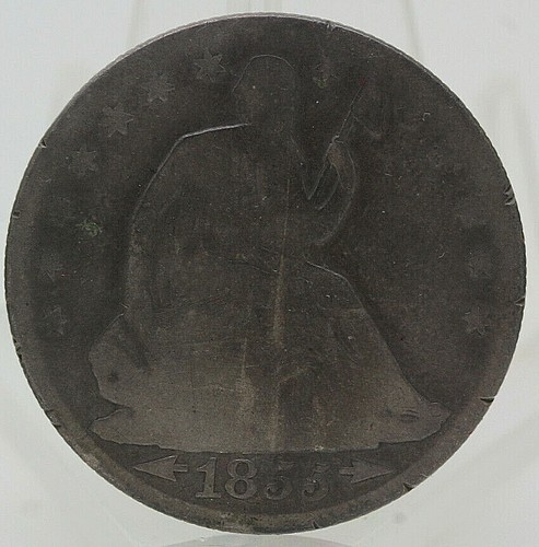 1855 O SITZFREIHEIT HALBER DOLLAR GUTER ZUSTAND - Bild 2 von 2