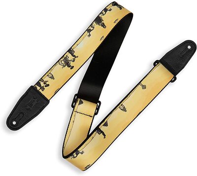 Levy's 2.5'' Calaca Series Polyester Mariachi Print Design Guitar Strap