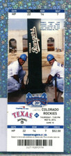 2014 Roughned Odor MLB Debut Great DP at Short Ticket 5/8/14 Rockies @ Rangers