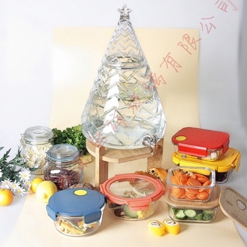 3.7L Glass Beverage Drink Water Ice Tea Dispenser Jar w/ Stainless Steel Faucet - Picture 4 of 6