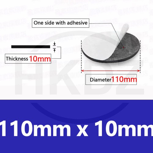 Self Adhesive Round Silicone Rubber Sheet Seal Gaskets Ø5mm-150mm Thick 1mm-10mm - Picture 247 of 255