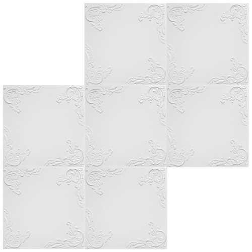 20 qm Styroporplatte Decke weiß XPS Dekore 50x50cm verschiedene Dekore Sparpaket - Imagen 33 de 55