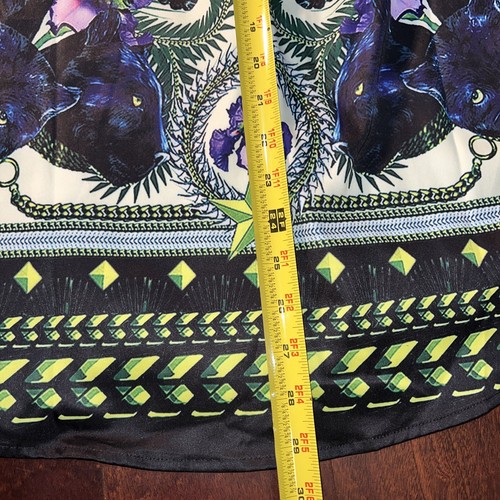 GIVENCHY Shirt Large Button Up Long Sleeve Black Panther Floral All Over Print - Picture 21 of 24