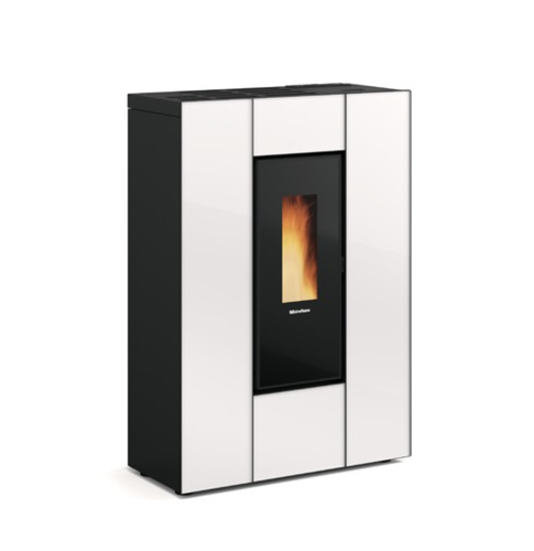 ExtraFlame Marilena Plus Ad Crystal Estufa De Pellets 8 Kw Blanca