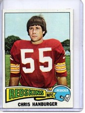 1975 TOPPS #419 CHRIS HANBURGER WASHINGTON REDSKINS (HALL OF FAMER)