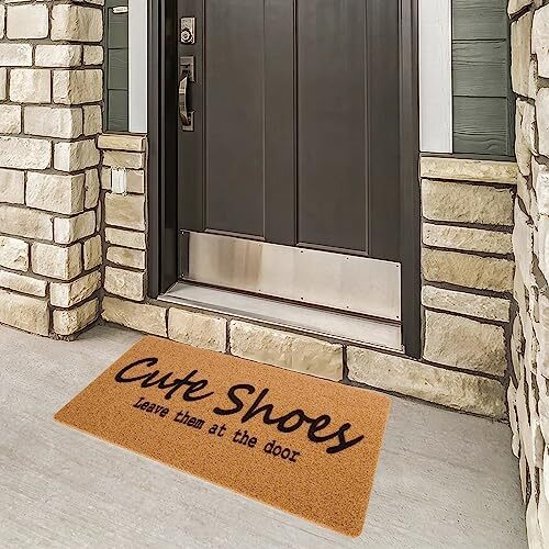 Funny Welcome Doormat Artificial-Coir Door Mat for Front Entrance - Cute Shoes - Picture 5 of 7