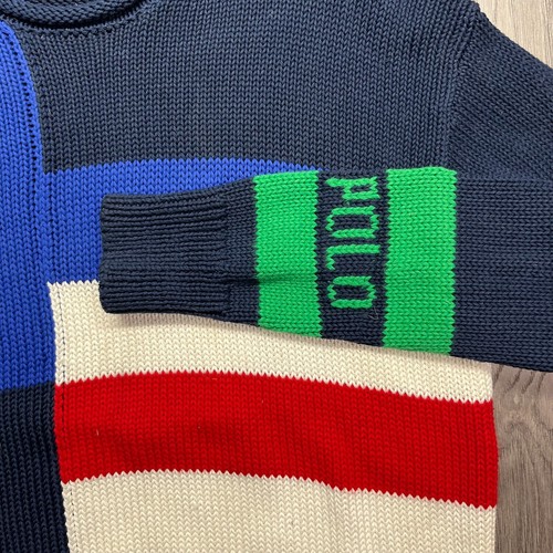 Polo Ralph Lauren Sweater Womens S Small Sailboat Flag Knit Pullover Designer - Picture 2 of 10