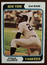 Topps 1974 Horace Clarke #529 New York YANKEES