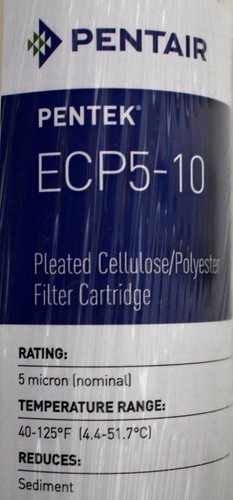 6 Pentek ECP5-10 Standard 10" Pleated Under Sink Sediment Water Filters 5 Micron - Picture 4 of 4