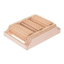 Wooden Foot Massager, 3 Rollers, 18.5x14x6 cm 7.3x5.5x2.4 in