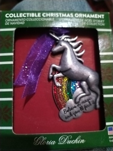 LGBTQ Rainbow Believe in Magic Gloria Duchin Christmas Holiday Ornament T28 - Picture 3 of 3