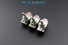 3 PCS TOGGLE SWITCH SPST ON-OFF METAL TOGGLE 2 AMP 250V 4 AMP 125V 2 PIN EC-1503