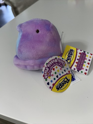 New Tie Dye Peeps Chick Wobble Plush NEW blue / purble Easter - Picture 2 of 5