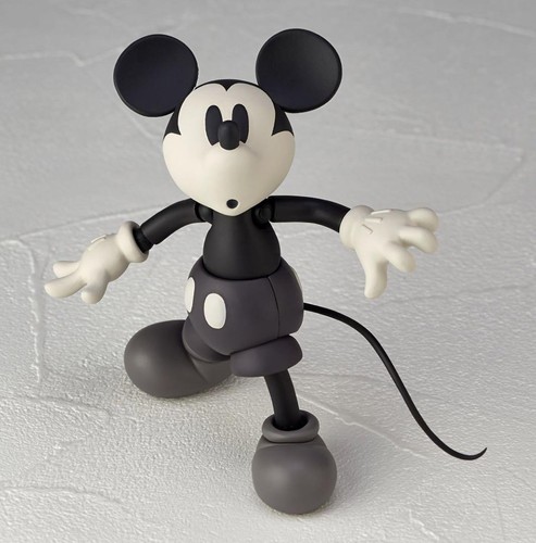 Movie Revo Mickey Mouse 1936 Monotone Ver. Kaiyodo Disney Action Figure New JP - Picture 18 of 20