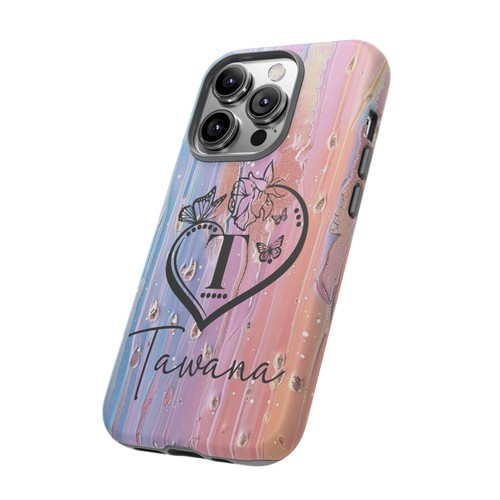 Rainbow Pastel iPhone Case - Personalized Name & Initial with Butterflies - Picture 34 of 74